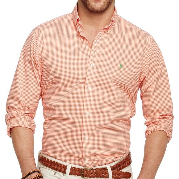 Ralph Lauren Other - Ralph Lauren Orange Gingham Button Down Shirt
